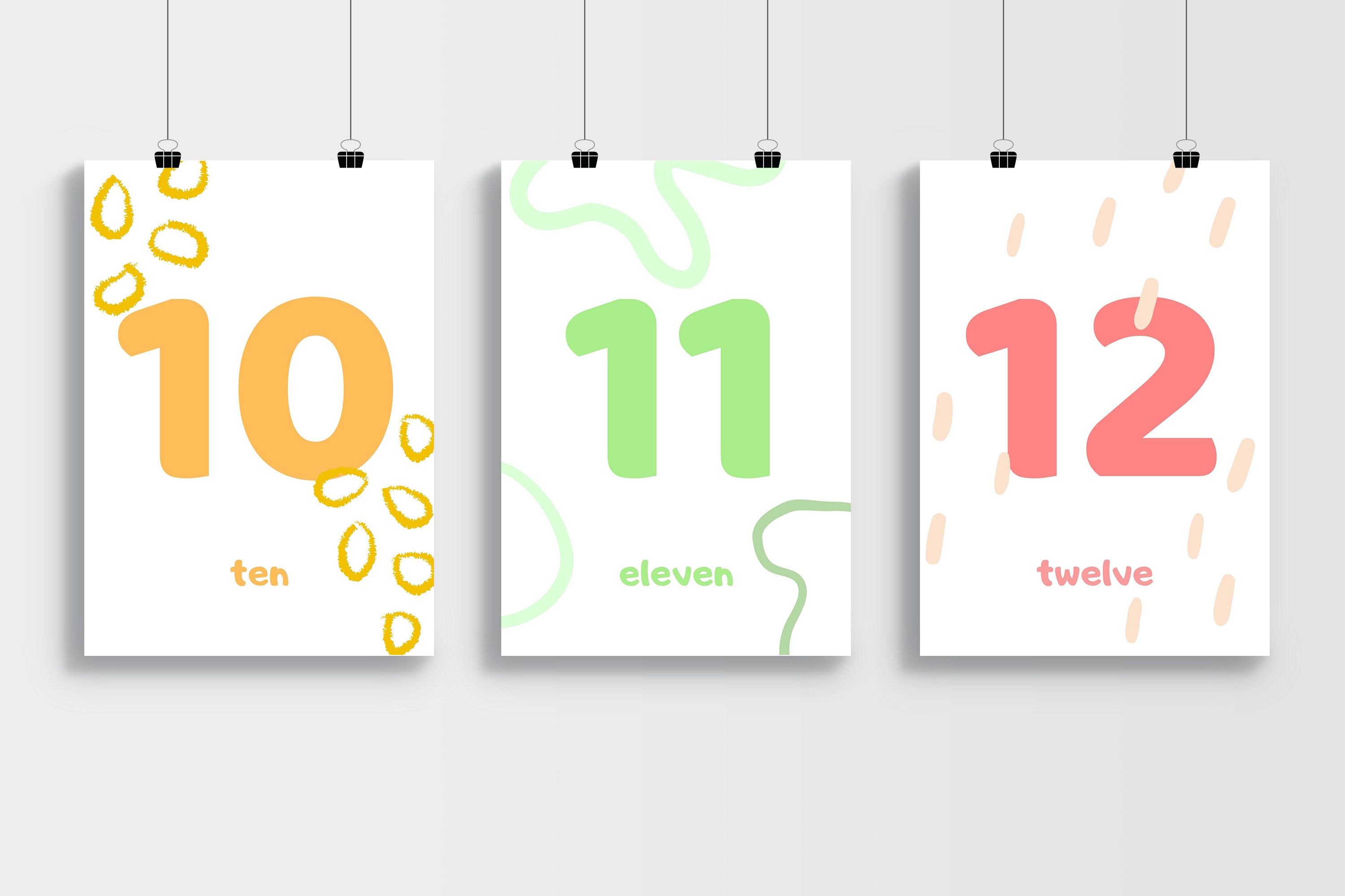 Minimalist Number Flashcards Toddler Activity Montessori Flashcards ...