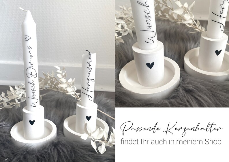 Candles Rod candles with slogan Gift idea Mother's Day gift Gift best friend Easter gift Man of the heart image 7