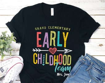 Early Childhood Teacher Team Shirt Print SVG- Teacher Crew Shirts Print - Personalized any Grade Teacher Team - Teacher Squad  Print