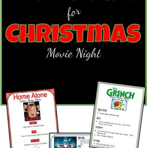 Menus du dîner sur le thème du film de Noël