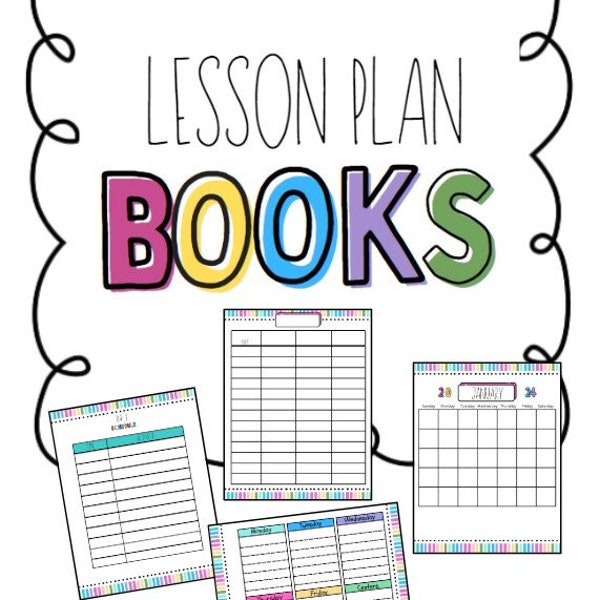 Doodle Lesson Plan Book Pages