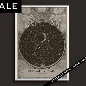 Memorial Star Map, Verlust des Babys, liebevolle Erinnerung für Mama, Papa, Grandad, Oma, Eltern, Haustier, Fehlgeburt, Trauer, mit Sympathie Trauer