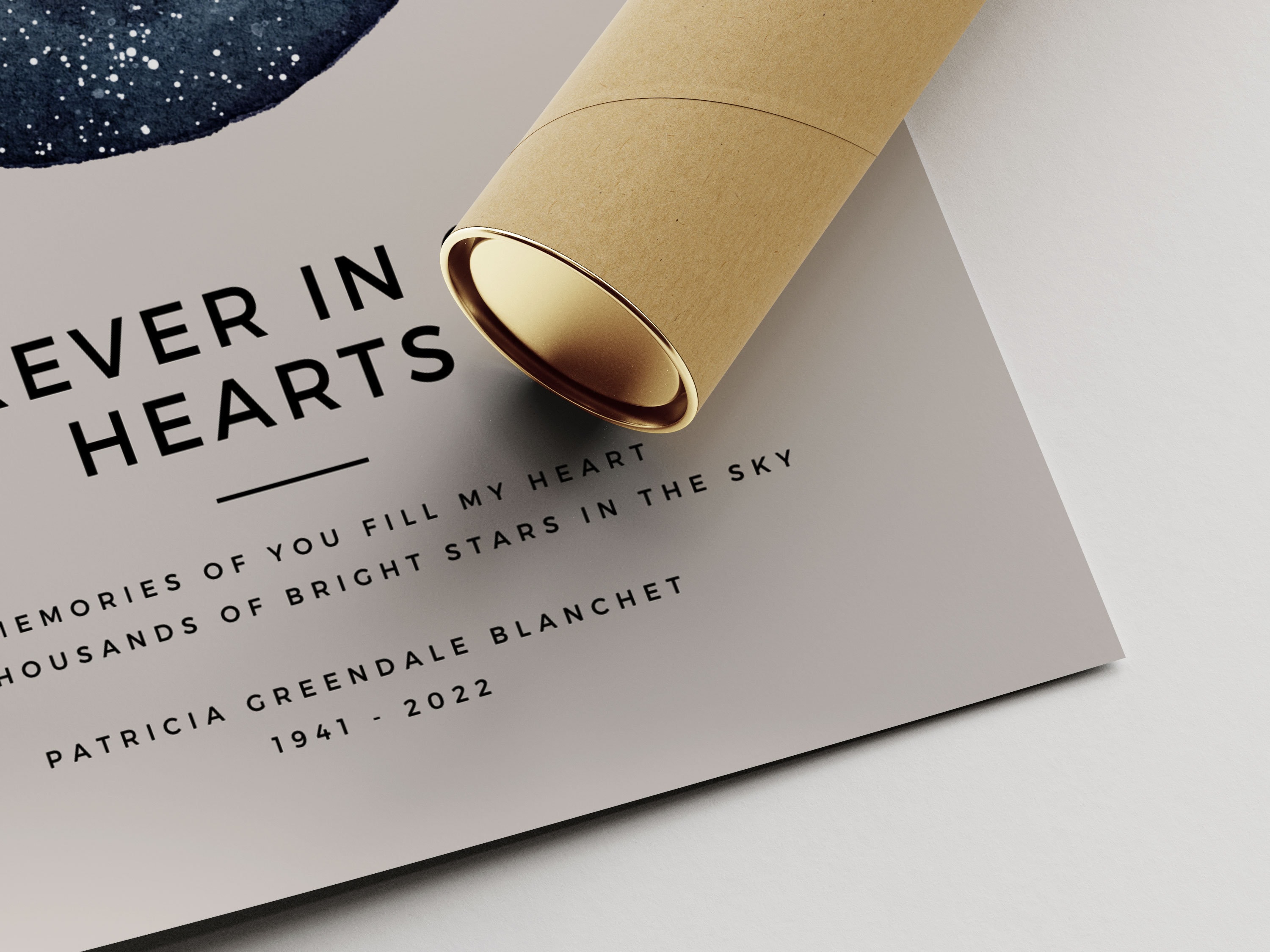 Forever in Our Hearts Custom Star Map Print of Special Time and ...