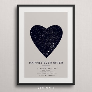 Herz Sternenkarte Poster, Sternbild Poster, Sternbild Poster, Sternbild, Sternbild Poster, Sternbild, Sternbild, Personalisiertes Geschenk