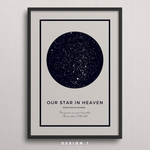 Vintage Star Map Print, Night We Met Anniversary Gift, Night Sky Print, Star Map Poster, Wedding Gift, Constellation Art, Personalised Gift