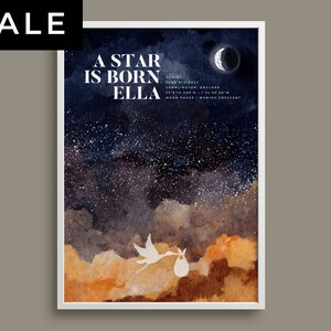 Nouveau cadeau de bébé, impression du ciel nocturne, cadeau d’anniversaire personnalisé, Les étoiles le jour de votre naissance, sur mesure, carte des étoiles personnalisée, cadeau pour maman, fils