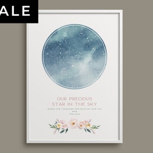 Personalisierter Stern am Himmel, personalisiertes Beileid, Personalisiertes Beileid Geschenk, Trauerfall Erinnerungsgeschenk