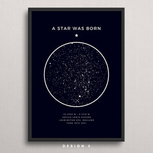 Impresión personalizada de mapa estelar, Regalo de aniversario de Night We Met, Impresión de cielo nocturno, Póster de mapa estelar, Regalo de boda, Impresión de constelación, Regalo personalizado