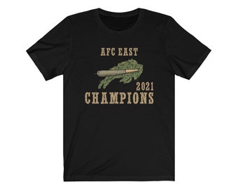 Buffalo Chillz© 2021 AFC EAST Champions Unisex Tee (Due to high demand, multiple printers must be used. Colors may vary.)