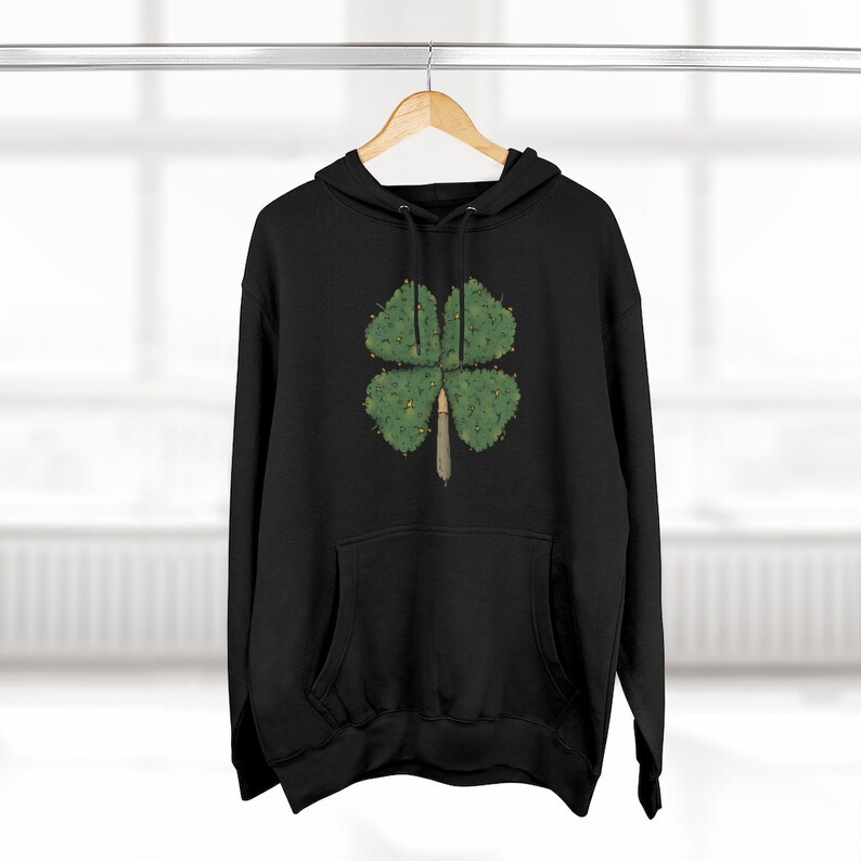 Stoned Leaf Clover© Unisex Premium Pullover Hoodie image 4