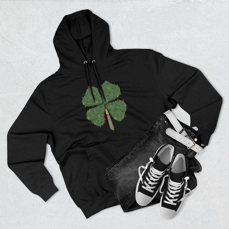 Stoned Leaf Clover© Unisex Premium Pullover Hoodie image 1