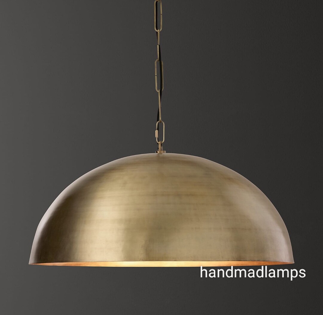 Morocco Pendant Light Brass Dome Pendant Lamp Brass Oxide Etsy