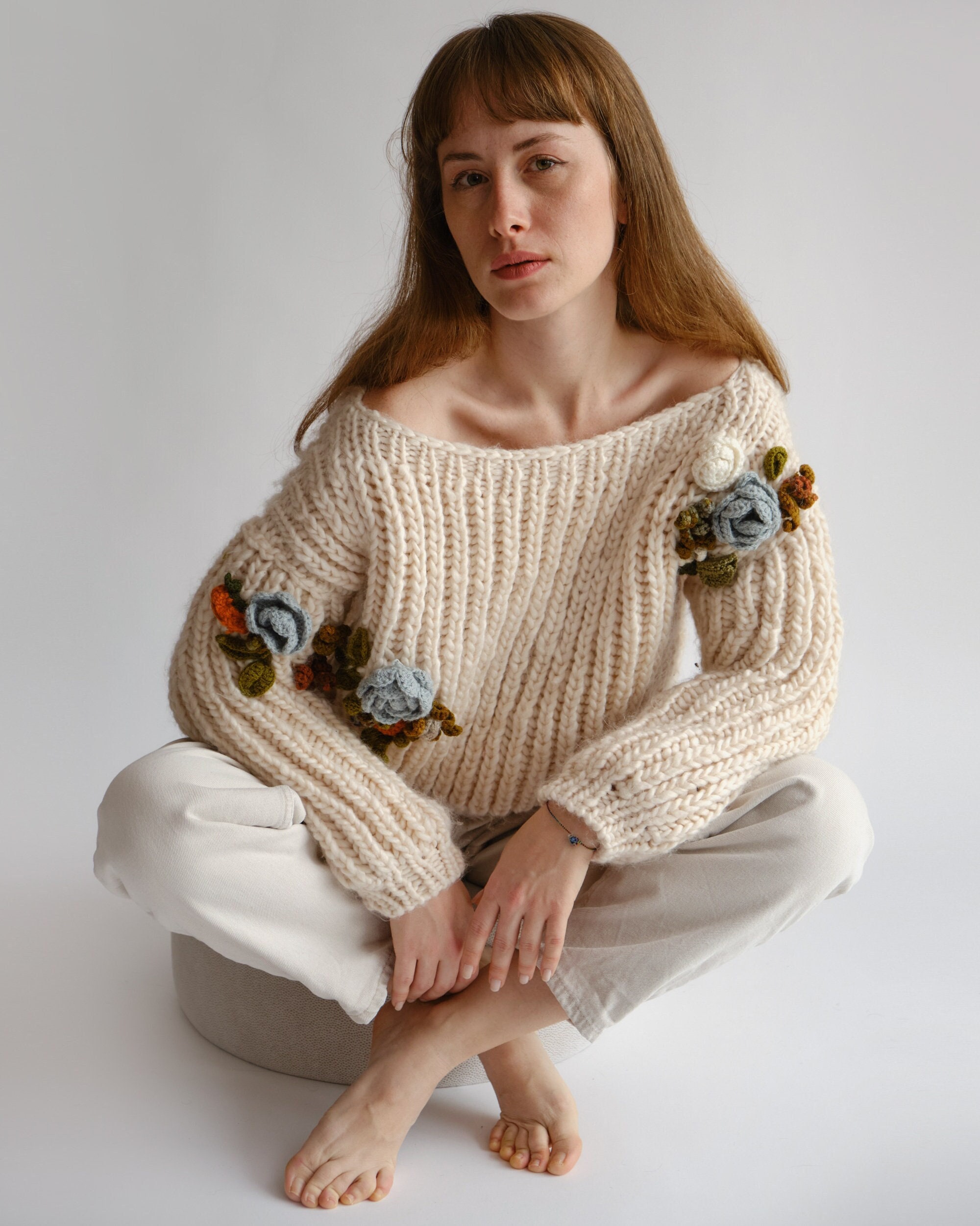 Flower Sweater - Etsy