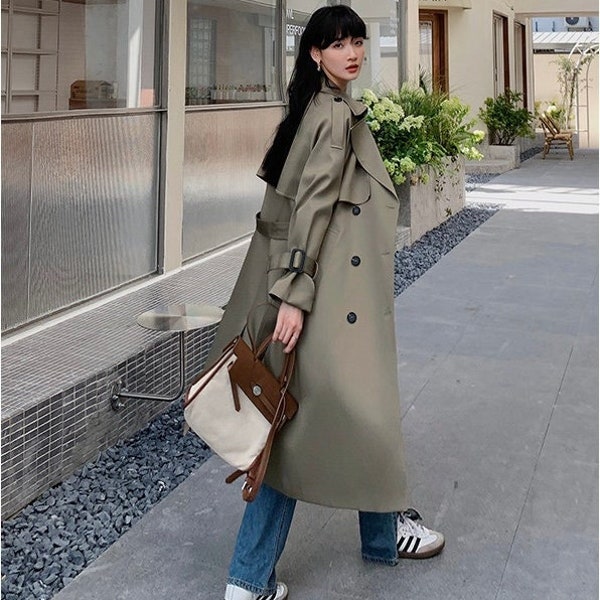 Frauen Dunkelbraune Trenchcoat Jacke mit Doppelknöpfen - Elegante Stilvolle Leichte Oberbekleidung für Frauen