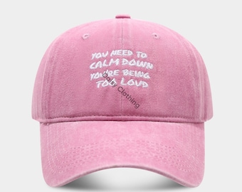You Need To Calm Down Baseball Cap, Motivational Hat, Mental Health Hat, Inspirational Cap, BCBA & Speech Therapy Hat,  Vintage Cotton Cap