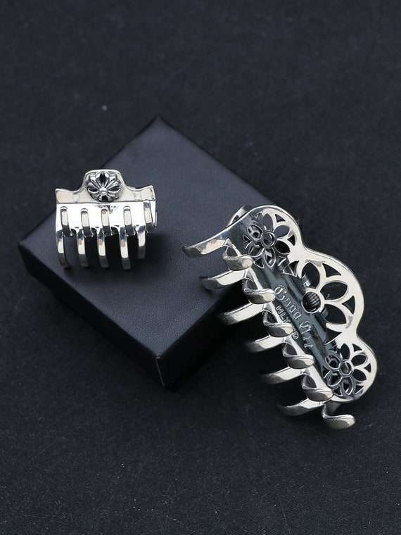 Sterling Silver Hair Clip 925 Silver Hair Clip Silver Hair Etsy