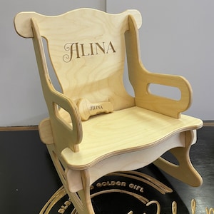 Children's Navy West Virginia Mountaineers Personalized Rocking Chair