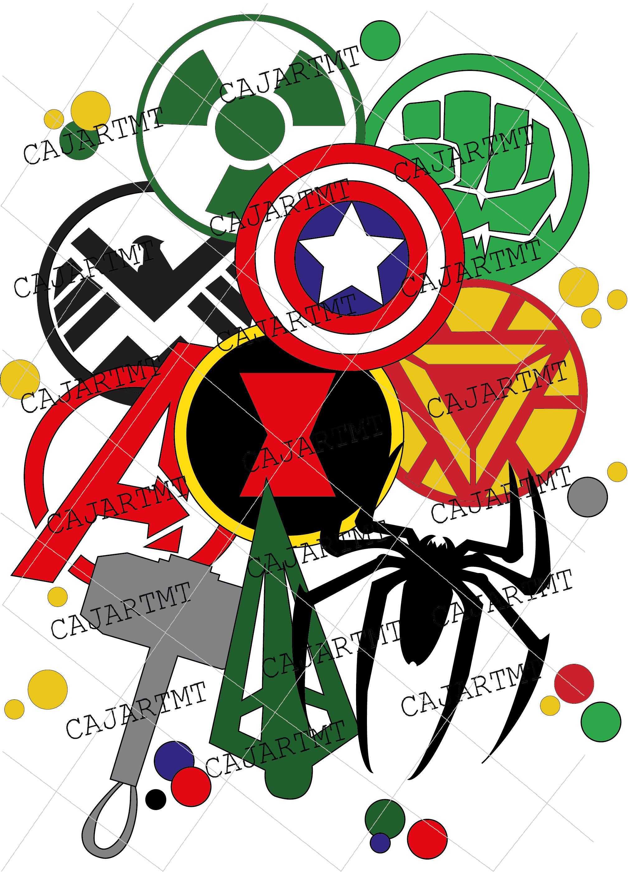 Avengers Superhero Logos