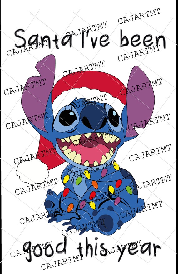 Stitch Wrapped in Christmas Li