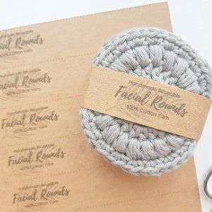 DRUCKBARE Gesichtsrunden / Strap Wrap Labels - DIY Verpackung Herunterladbare pdf.