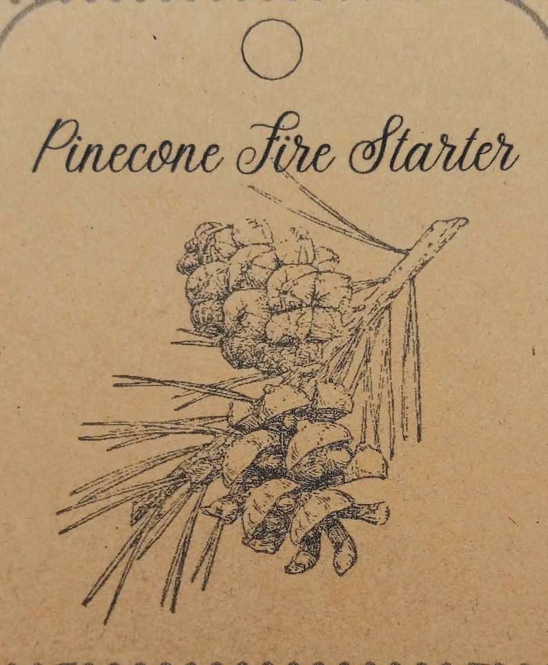 PRINTABLE pinecone Template 12 Per Gift Tags / Wrap Labels - Etsy Canada