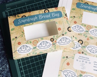 Printable Sourdough Bread Bag BOX Packaging (PDF Download)