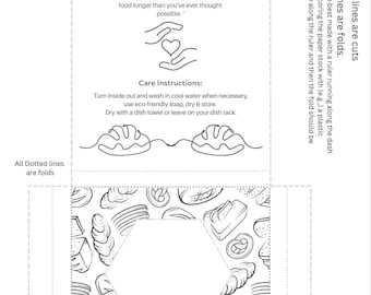Bolsa de pan de cera de abejas, bolsa abierta o embalaje de bolsillo