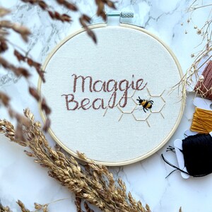 Custom Name Embroidery Hoop | Custom Baby Name Embroidery | Custom Baby Shower Gift | Baby Name Wall Art | Baby Name Embroidery Gift