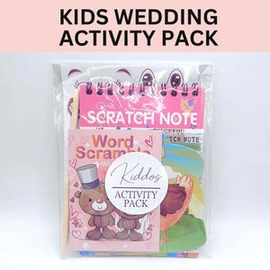 Children&#39;s wedding activity pack, Children wedding, Kids wedding gift, kids wedding activity, Wedding gifting
