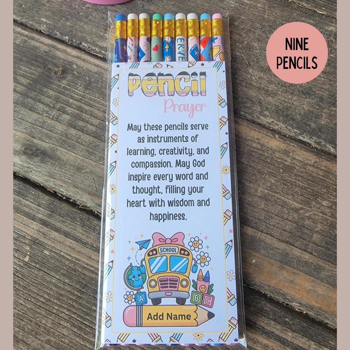 Personalized Pencil Prayer Gift Tag | Back to School Christian Gift - Etsy