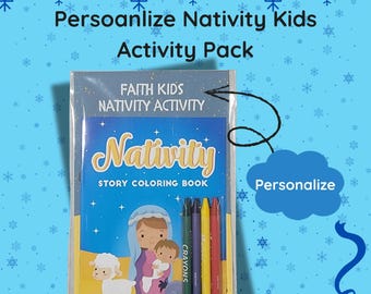 Christianity Nativity Christmas Activity Pack | Kids Party Favor | Sunday School Gift