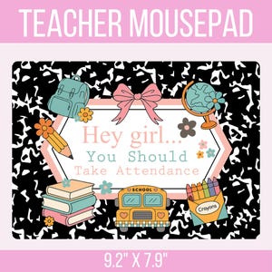 Teacher Mouse Pad | Cute Mouse Pad | Teacher Appreciation Gift | Composition Teacher Mouse Pad | Classroom Decor
