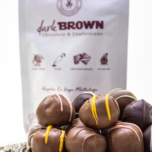 Handmade Truffle Chocolates Milky, Dark Chocolate Belgium Chocolates Contain Fruits 12 pieces in Gift box