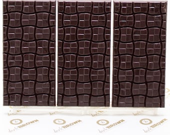 Handmade Dark chocolate Bar, Natural Dark chocolate Bark, Dark Chocolate 3 pieces of 100 grams 3.53 oz