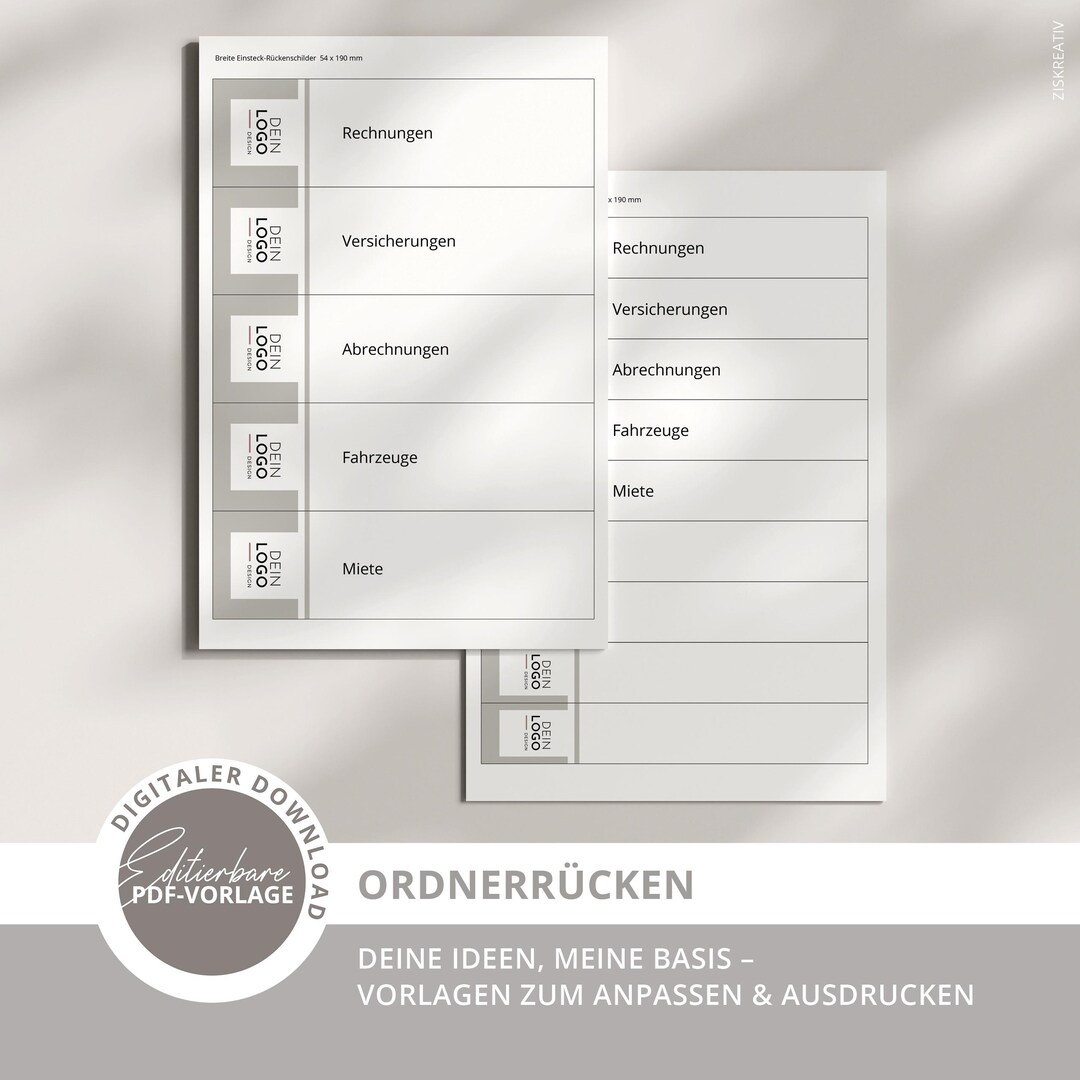 Binder Spine With Your Logo - Binder Labels - Binder Labeling ...
