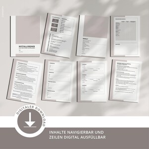 Emergency Folder PDF (Fillable) - Family Planning & Digital Legacy - Document Organization Template (German) - 50+ Pages image 5