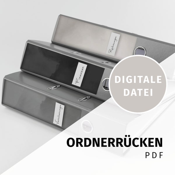 Ordner Rücken Schild Printable Ordnerrücken Versicherung Finanzen Büro