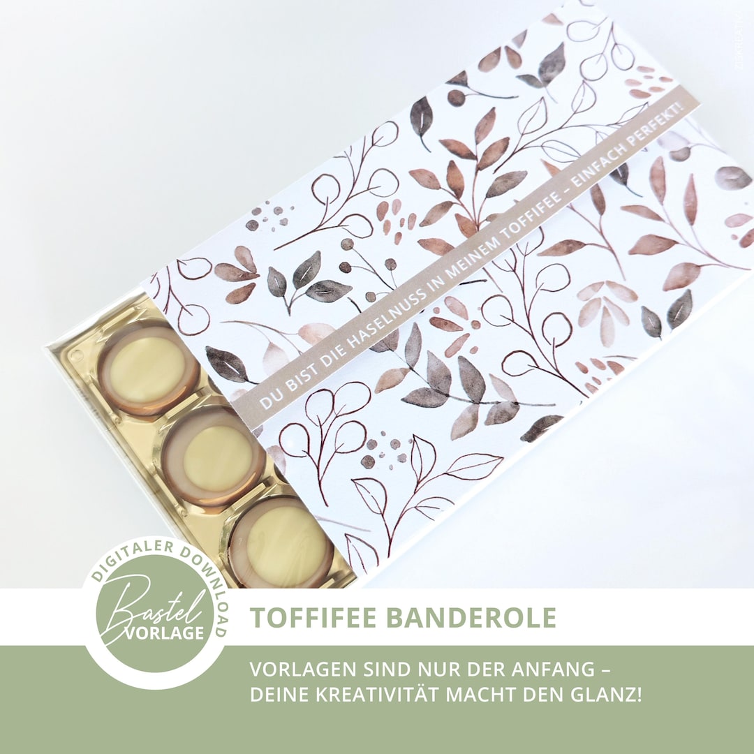 Banderole Template for Toffifee Hazelnut Love | DIY Gift Wrapping ...
