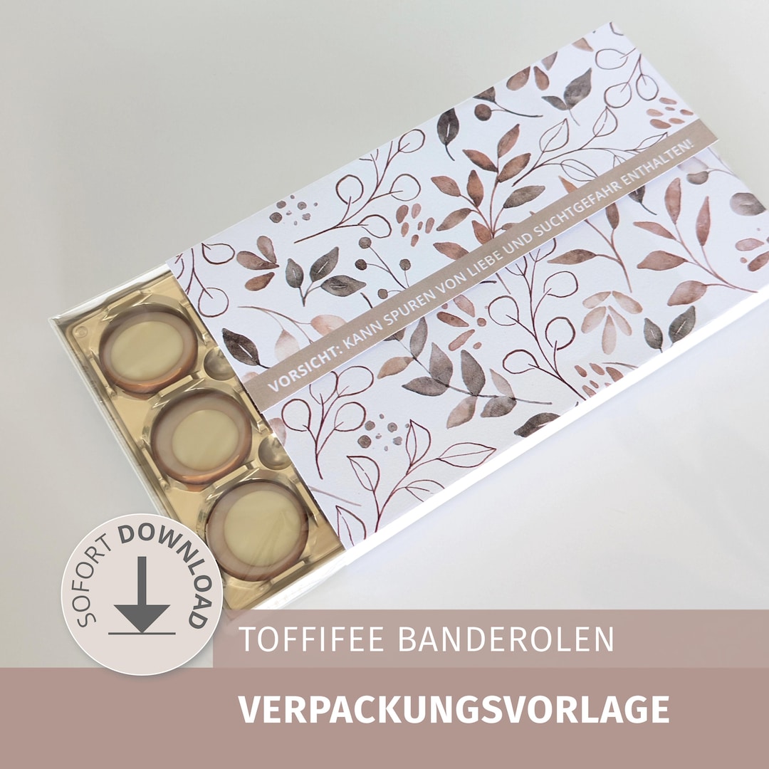 Banderole Template for Toffifee Caution | DIY Gift Wrapping | Toffifee ...