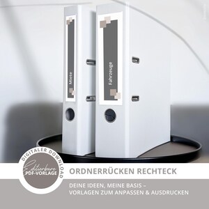 Folder spine label rectangle Printable folder spine Interactive form - Interactive PDF - Without Canva