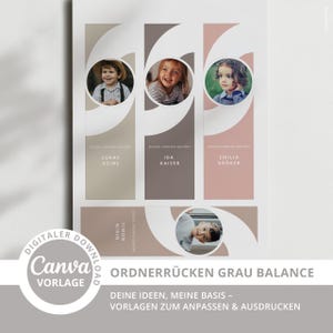 Canva binder spine template – editable & color-customizable – school/kindergarten binder labels