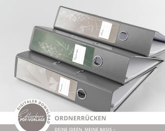 itenga 12er Set Ordner Rücken Etiketten Hightech Panorama Bild selbstklebend neu