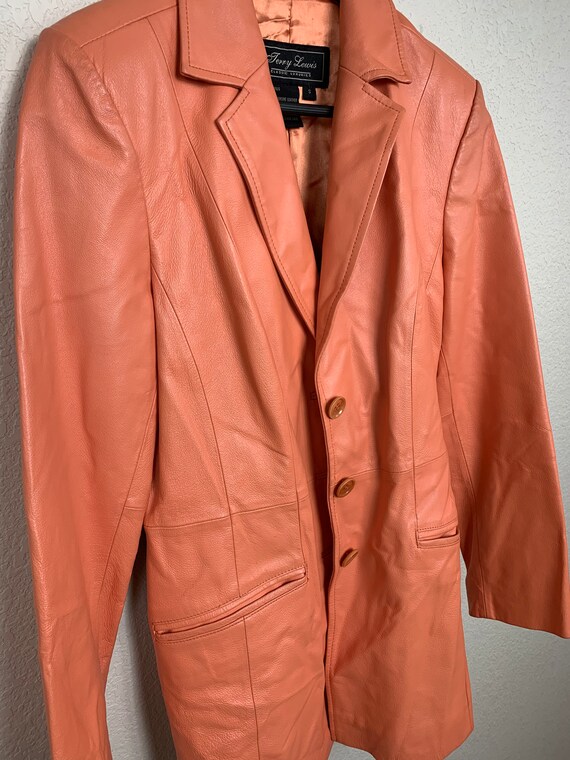 Vintage Orange Leather Jacket Gem