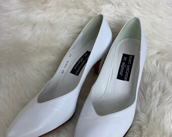 white retro heels