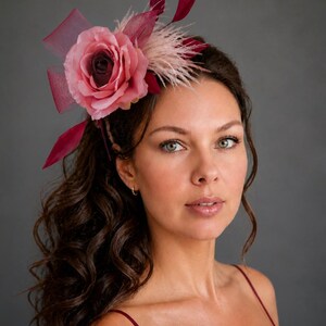 Rose Pink Fascinator - Etsy display picture 1