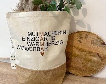 Bag, shopping bag, jute bag, Mother's Day, gift, mom, Mother's Day gift, individual gifts