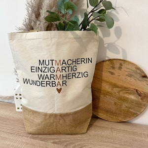 Bag, shopping bag, jute bag, Mother's Day, gift, mom, Mother's Day gift, individual gifts