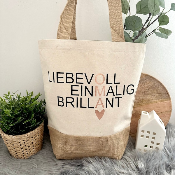 Bag, shopping bag, jute bag grandma