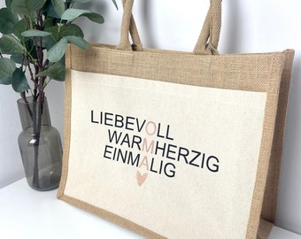 Jute bag grandma - bag grandma - grandma gift - bag for grandma - gift grandma birthday - jute shopper