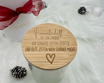 Candle in a glass with engraving - gift for girlfriend - Christmas gift - gift idea birthday girlfriend - candle gift with packaging